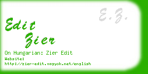 edit zier business card